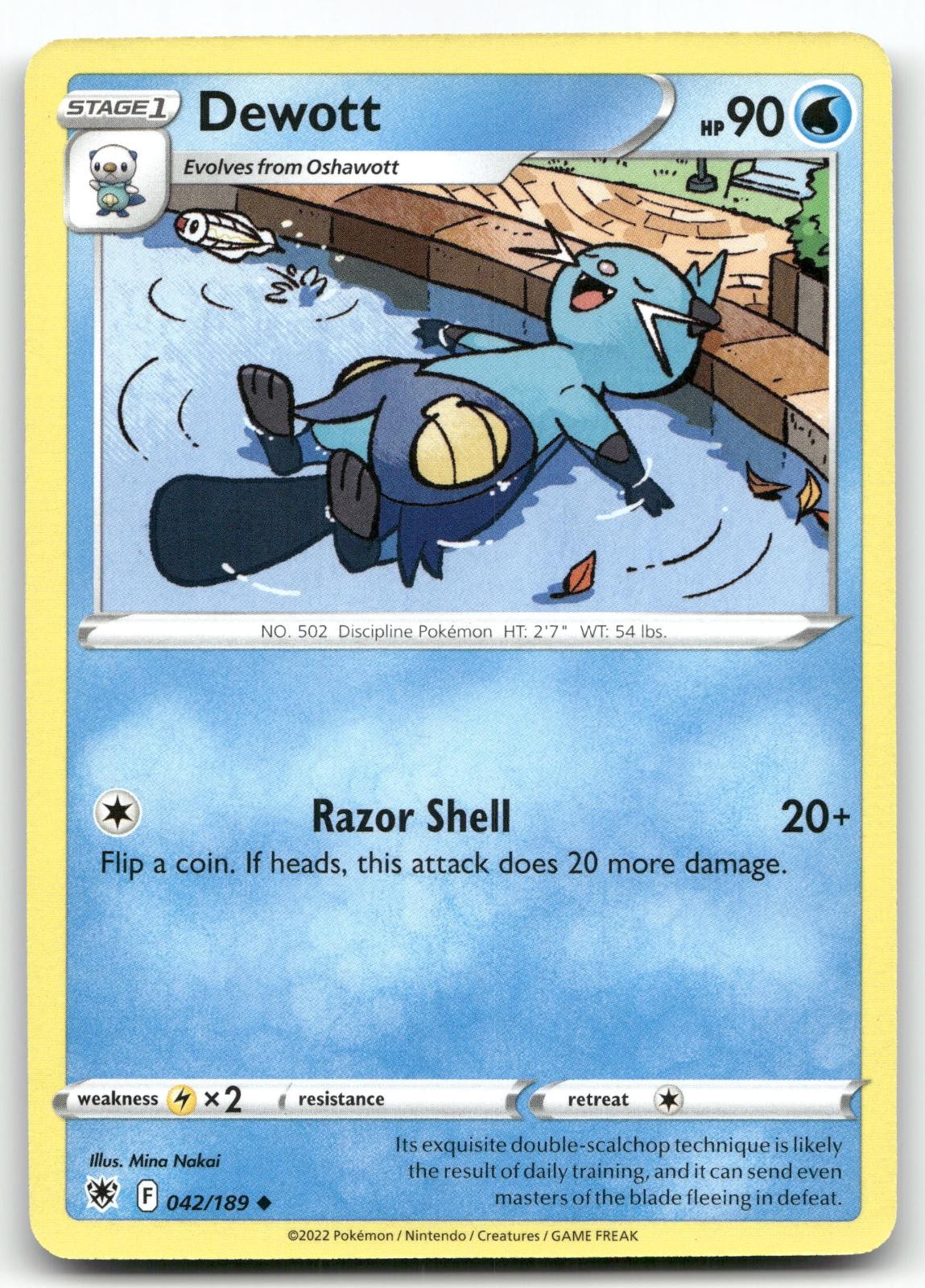 DEWOTT 042/189 UNCOMMON ASTRAL RADIANCE POKEMON NEAR MINT