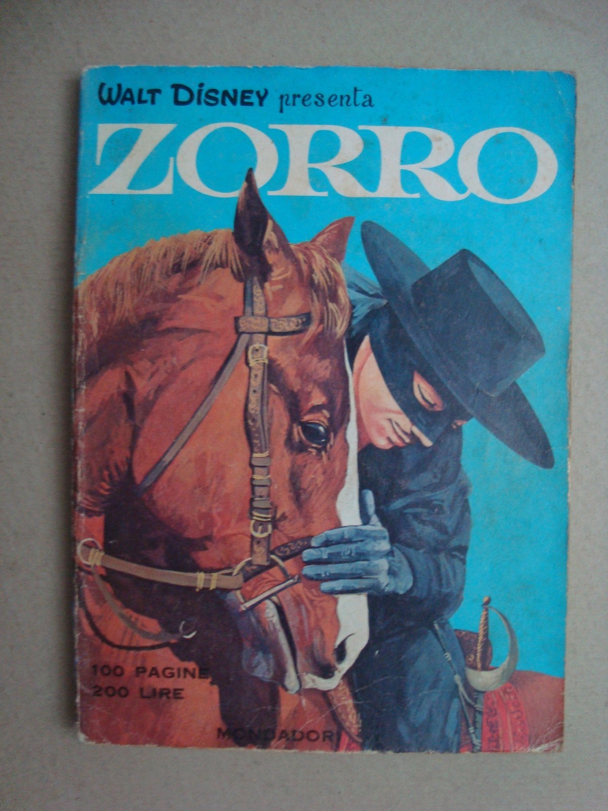 zorro "walt disney presenta" n° 2 ed.mondadori 1968