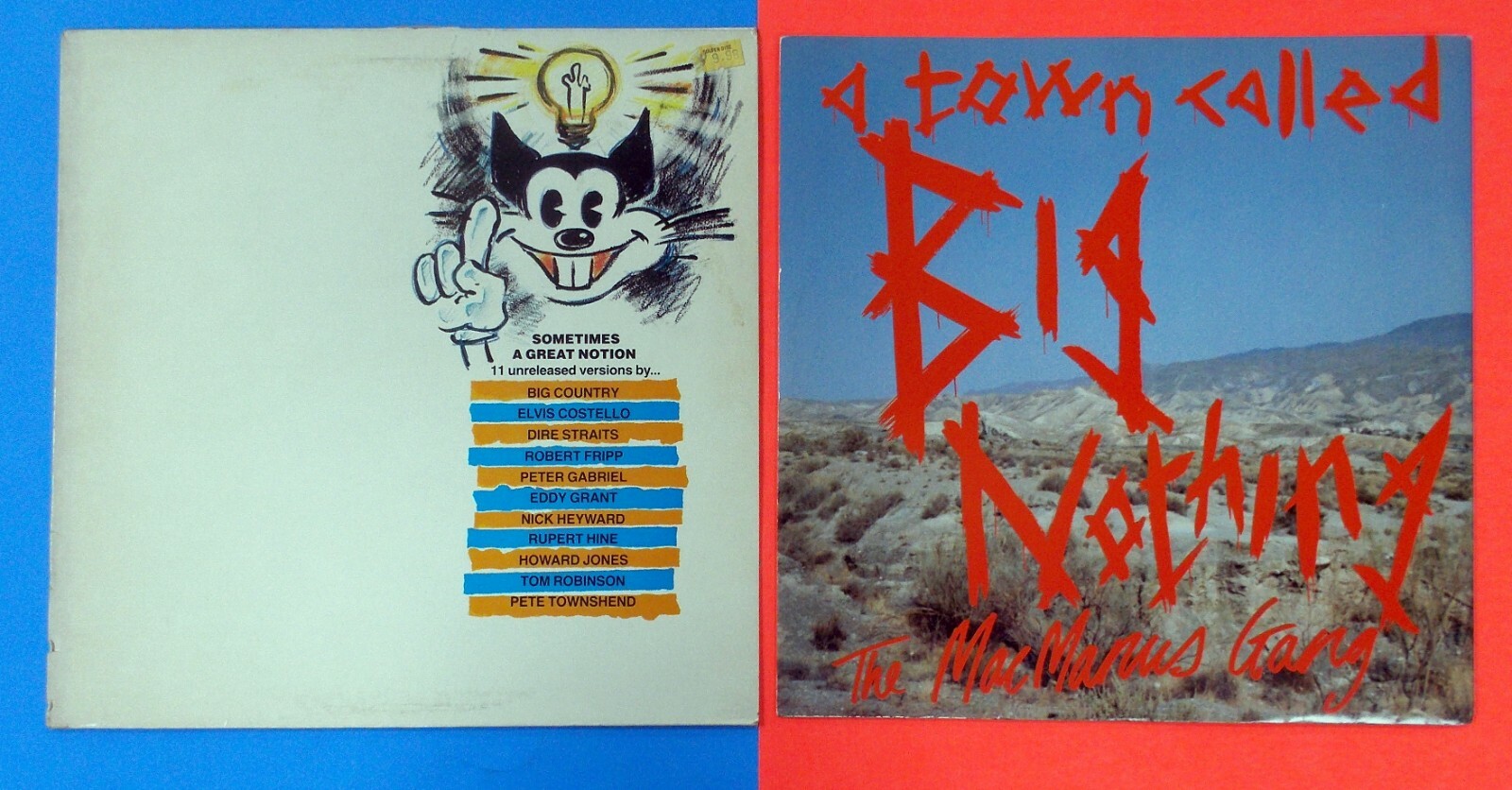 Elvis Costello 2 LP Lot MacMANUS GANG 12" & Sometimes A Great Notion LP #7379