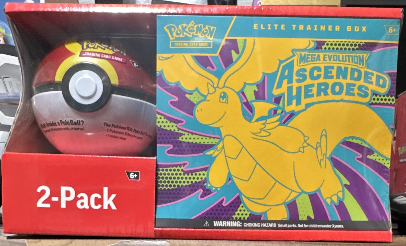 Pokémon TCG Mega Evoluzione—Ascended Heroes Elite Trainer Box Kit Confezione da 2
