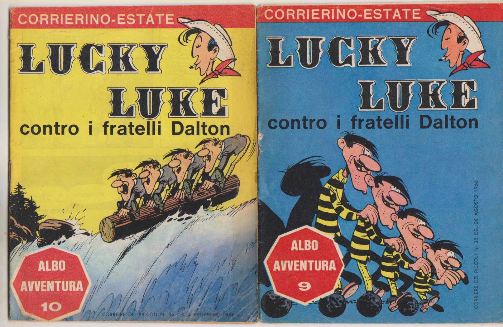 LUCKY LUKE 6 albi avventura allegati al C.d.P. estate 1966