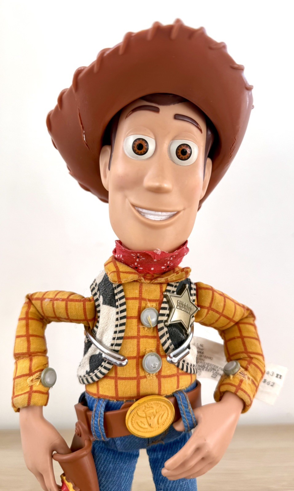 Disney Pixar Woody Toy Story 3 Statuetta bambola parlante francese ~ 2010 Mattel 