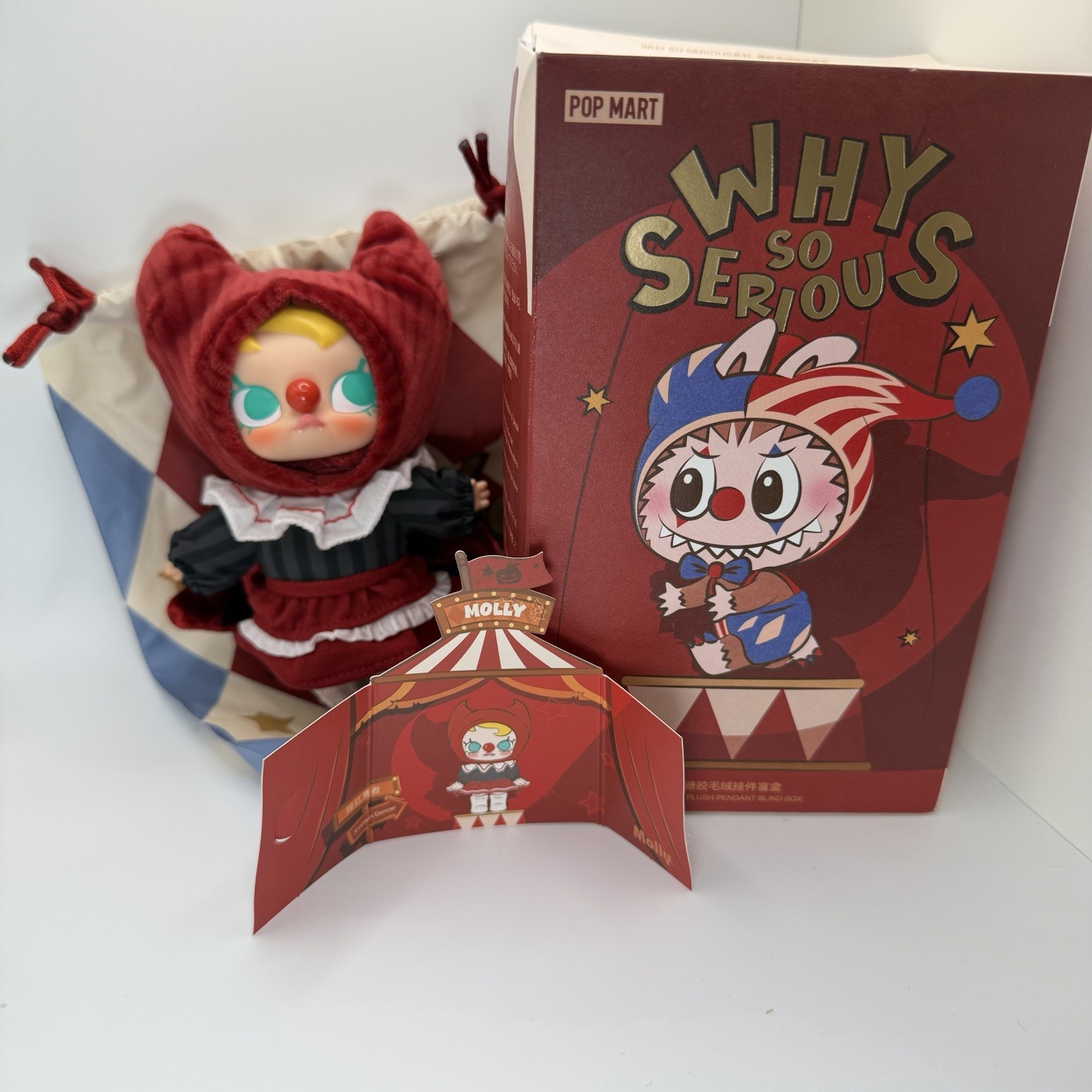 Popmart Why So Serious Series Molly Crimson Dancer Figure - scatola aperta