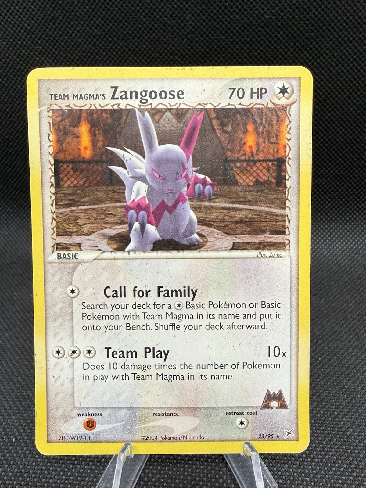 Team Magma's Zangoose 23/95 Ex Team Magma vs Team Aqua Regular LP