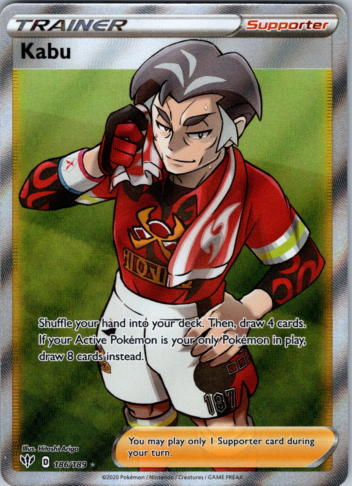 Kabu (Full Art) Ultra Rara SWSH03: Darkness Ablaze 186/189 NM