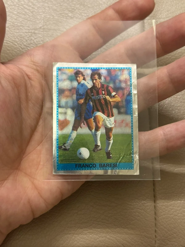 Figurina Calciatori vintage Panini 1992/93 Milan Franco Baresi n 4