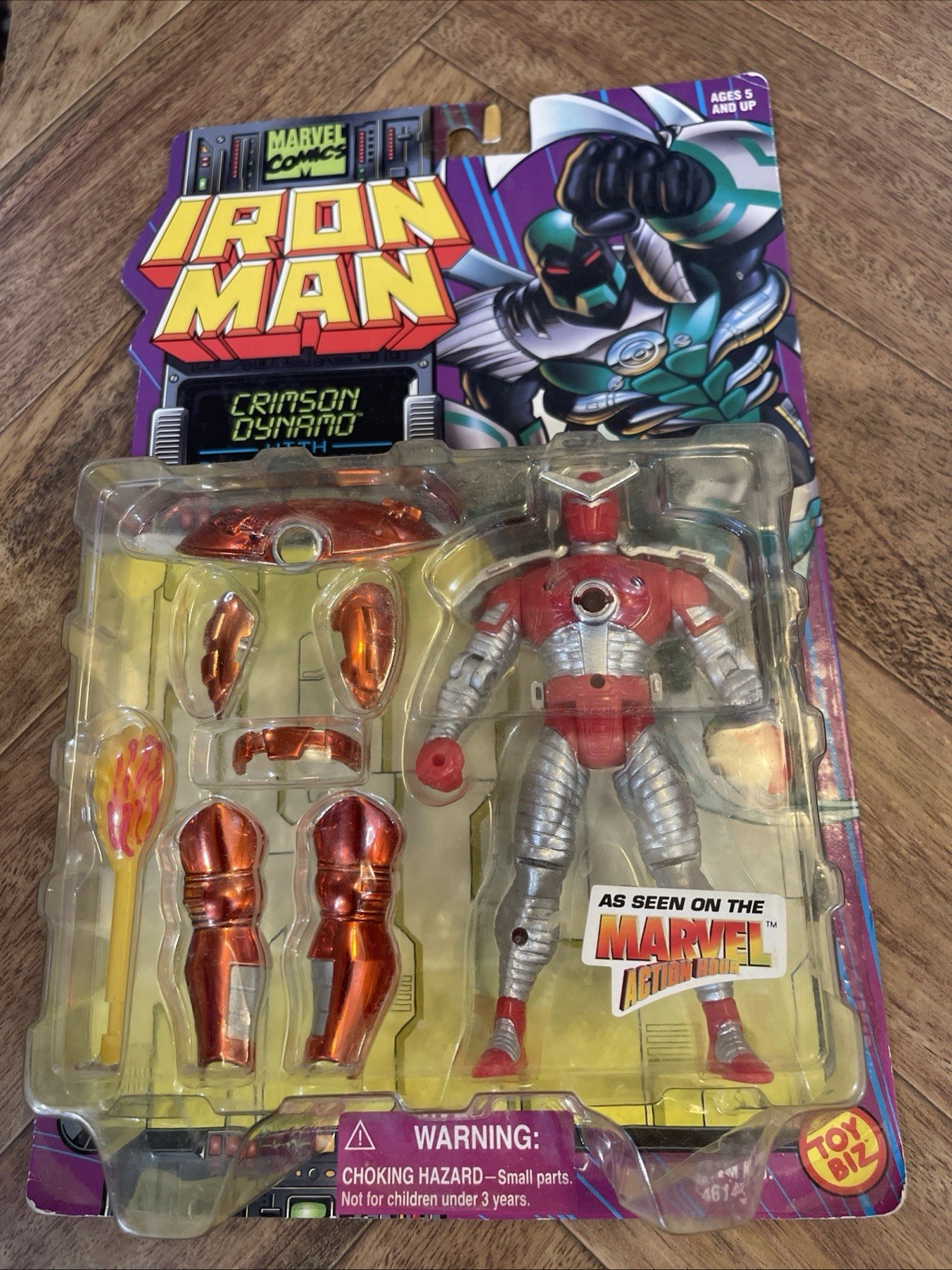 Marvel Comics Iron Man Crimson Dynamo With Blasting Action Figure 1996 Toy Biz