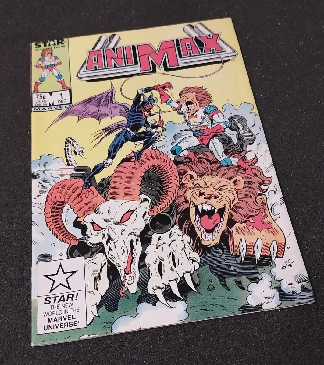 Marvel Comics Animax Fumetto #1 Prima Edizione Marvel Star 1986 Vintage Buono