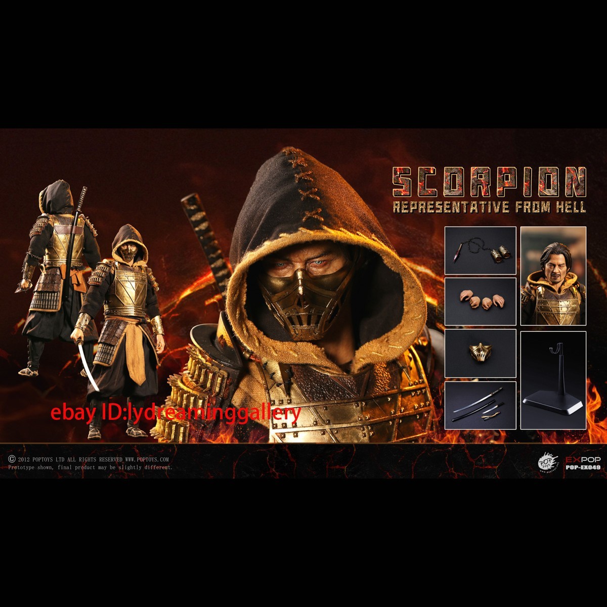 Modellino POPTOYS EX049 Mortal Kombat Scorpion scala 1/6 limitato da collezione