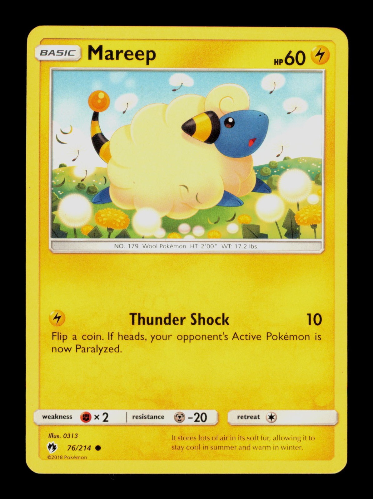 Carta collezionabile Mareep 76/214 Pokemon Tuono Perduto TC