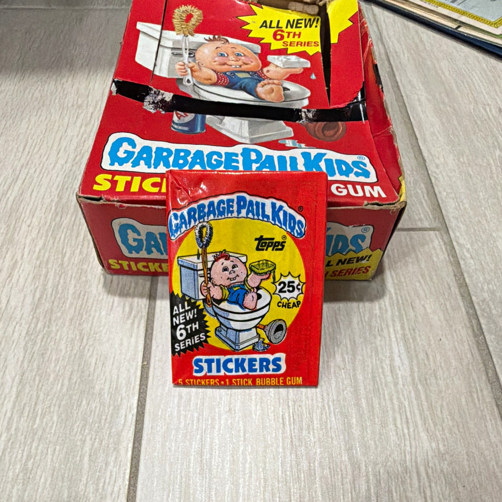 Topps Garbage Pail Kids All-New Series 6 Sticker Pack 5 Cards English SEALED 