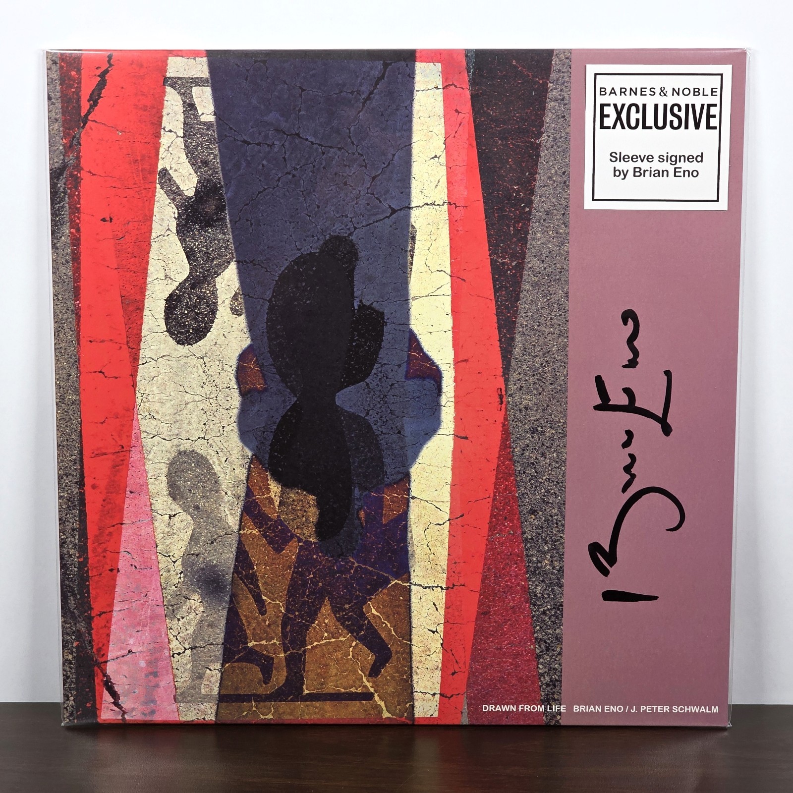 BRIAN ENO Drawn From Life SIGNED Cover Sleeve B&N Exclusive Black Vinyl