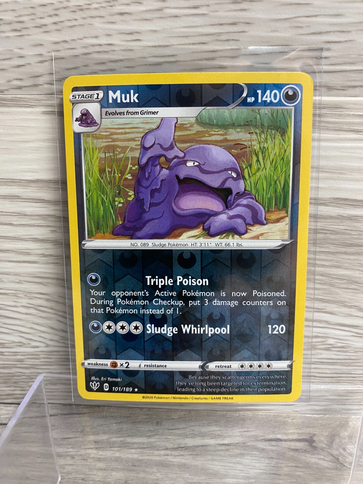 Reverse Holo Muk 101/189 Rare Darkness Ablaze Near Mint