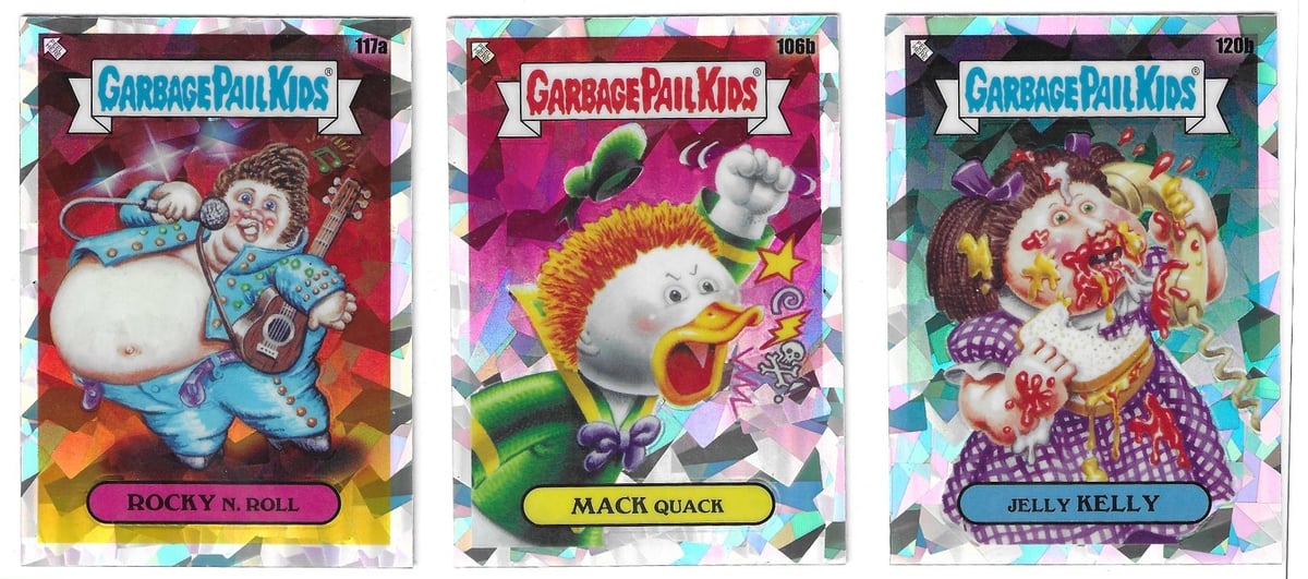 Spazzatura secchio bambini rifrattore atomico lotto 3 carte Topps GPK parallelo