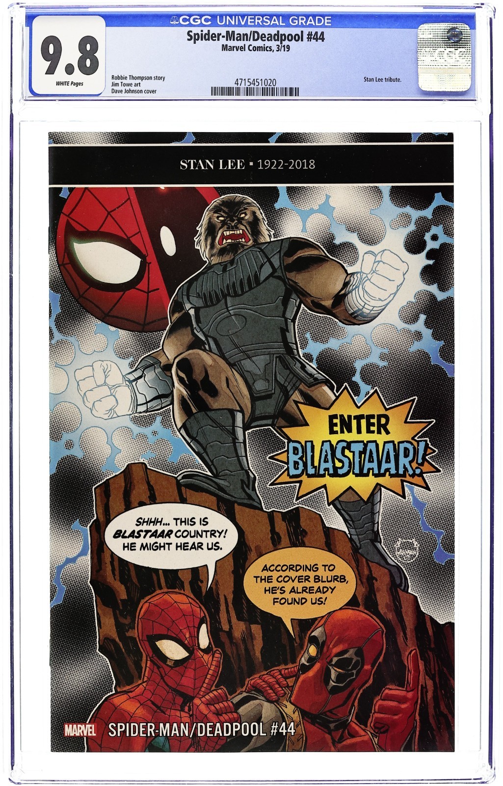 Spider-Man Deadpool #44 - 2019 - CGC 9.8 - Dave Johnson