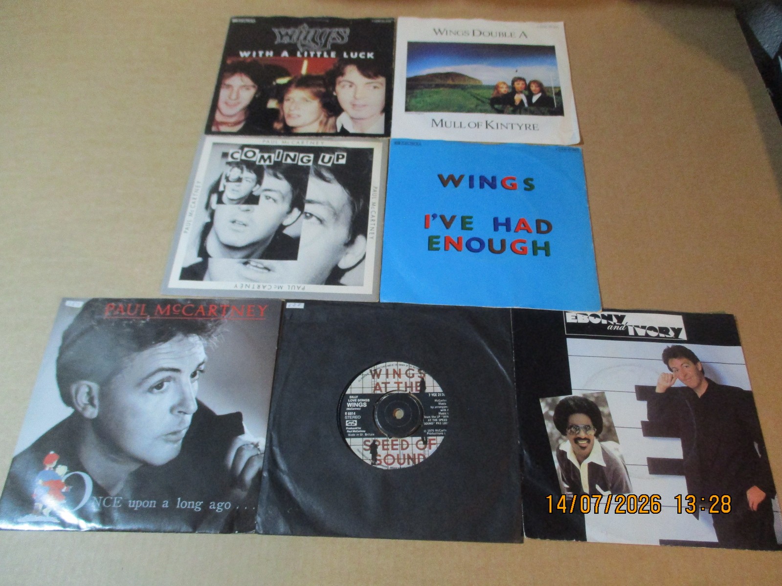 7" Single - Sammlung - 7x Wings (Paul Mc Cartney)