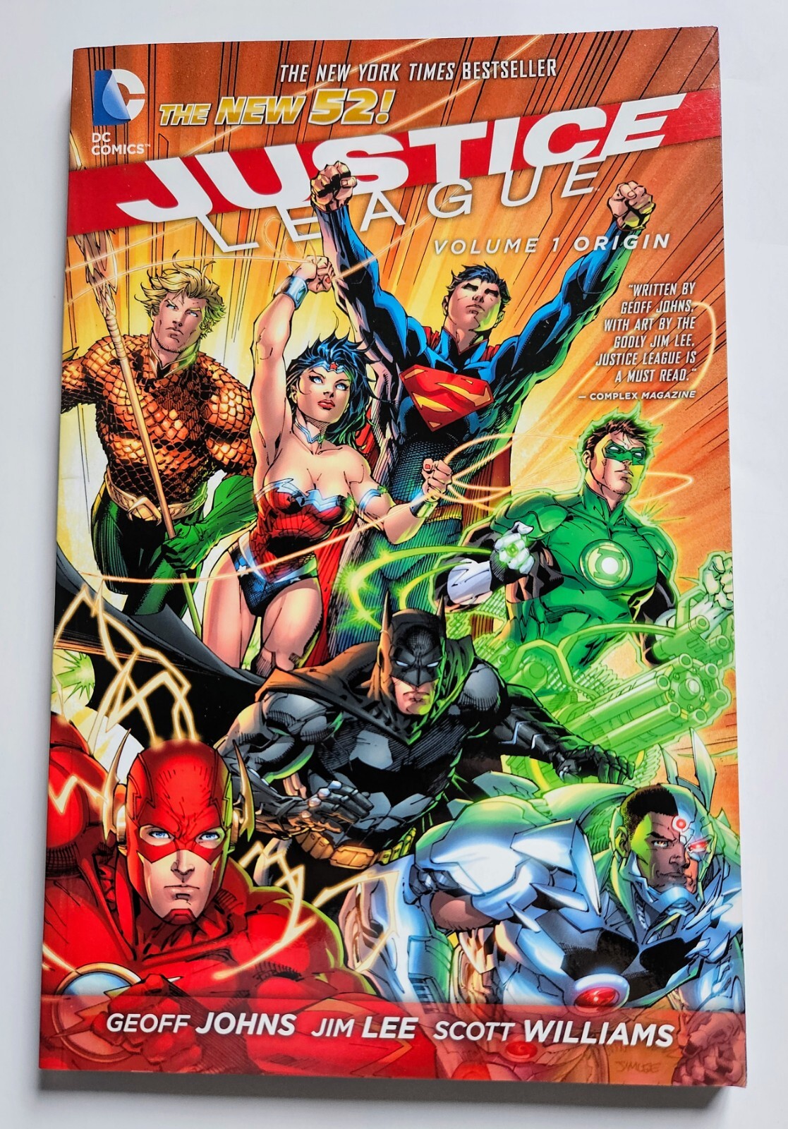 Justice League The New 52 Vol 1 Origin Trade Paperback 2012 DC Comics Usato 