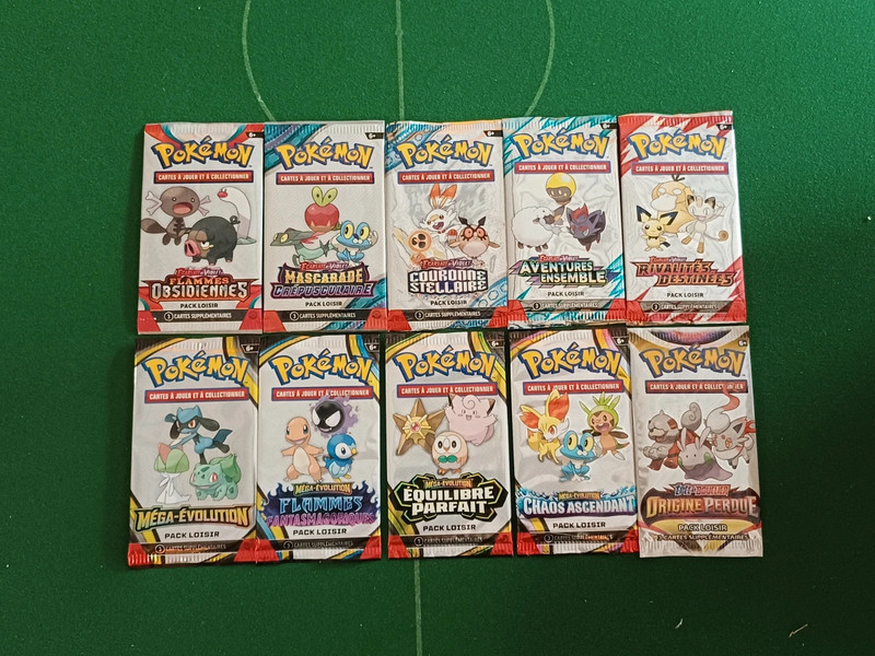 Neufs et scellés. 10 boosters de 3 cartes Pokemon