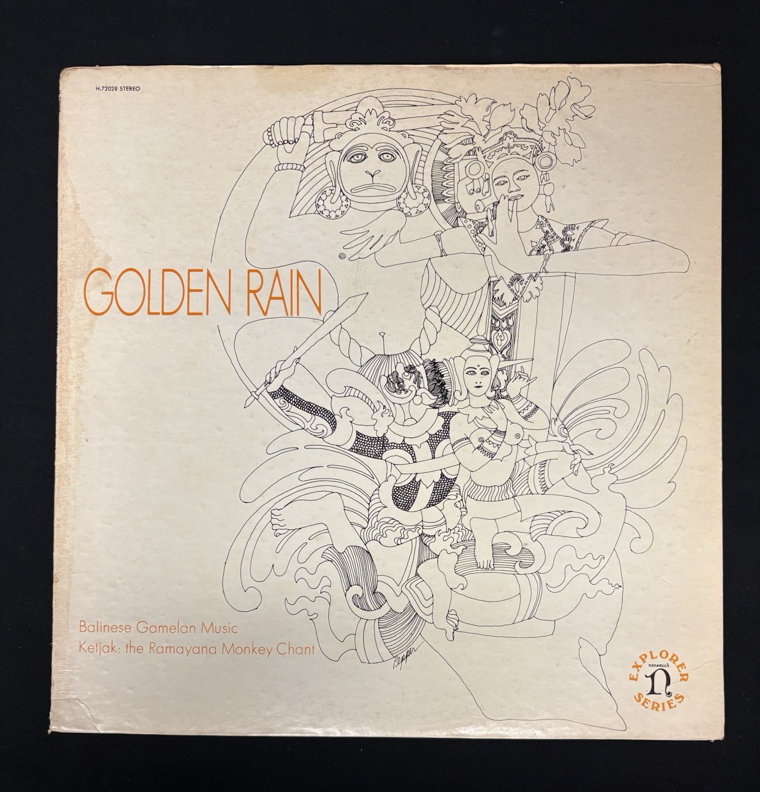 Golden Rain Balinese Gamelan Music Ketjak: The Ramayana Monkey Chant VG+ (Vinyl)