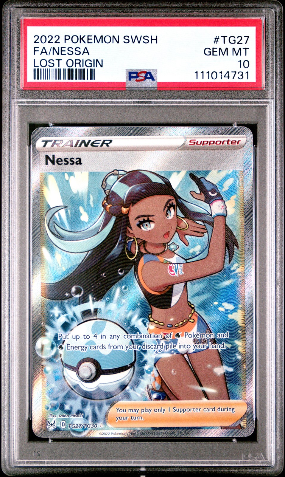 Pokemon Spada e Scudo 2022 Origine Perduta Fa/Nessa Origine Perduta PSA 10 #TG27