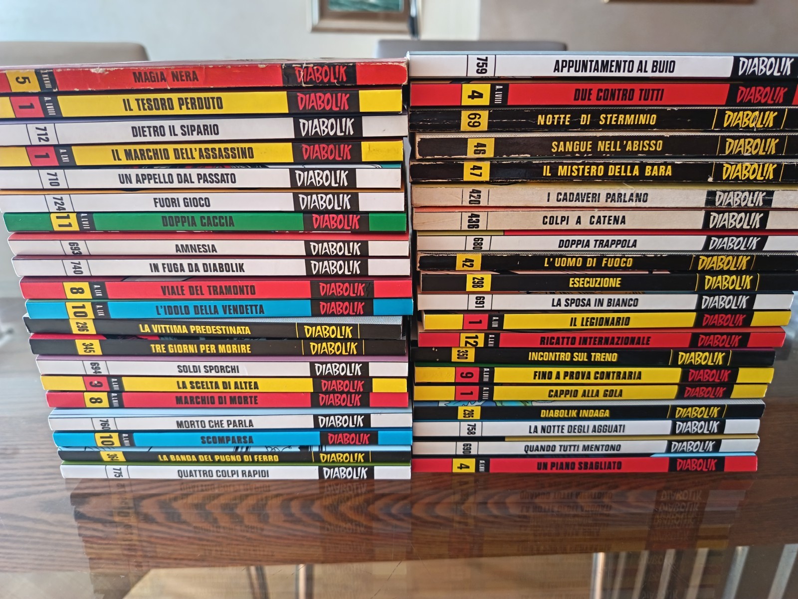 40 fumetti Diabolik, lotto giallo a fumetti, vari numeri, Vari Annate