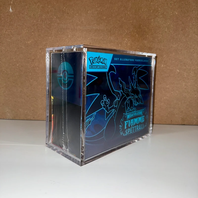 4 contenitori plexiglass etb pokemon