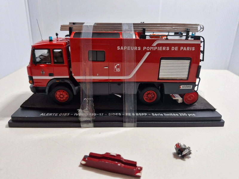 Défectueux 🚒 Iveco 135-17 Sides FE8 BSPP - Alerte 0183 - 1/43 - Série limitée 200 exemplaires