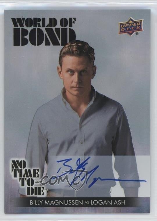 2025 James Bond No Time To Die White Billy Magnussen as Logan Ash Auto 1g0e