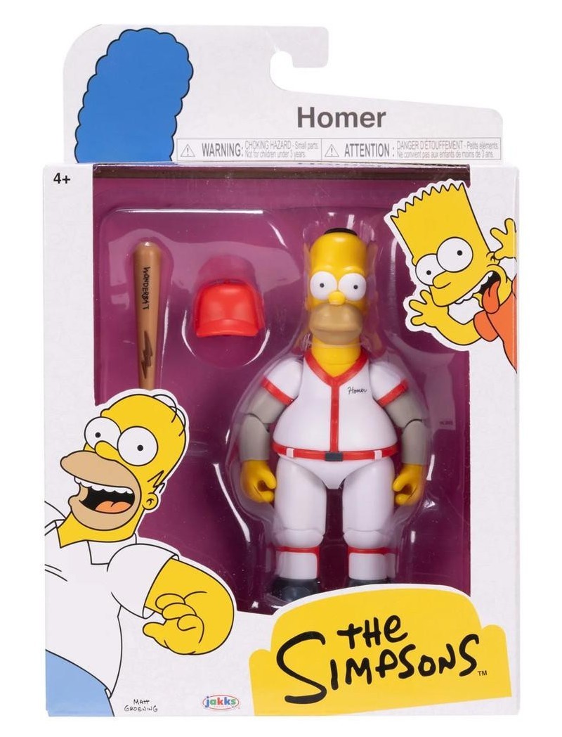 JAKKS Pacific The Simpsons Wave 3 Baseball Homer Action Figure 5" Nuova