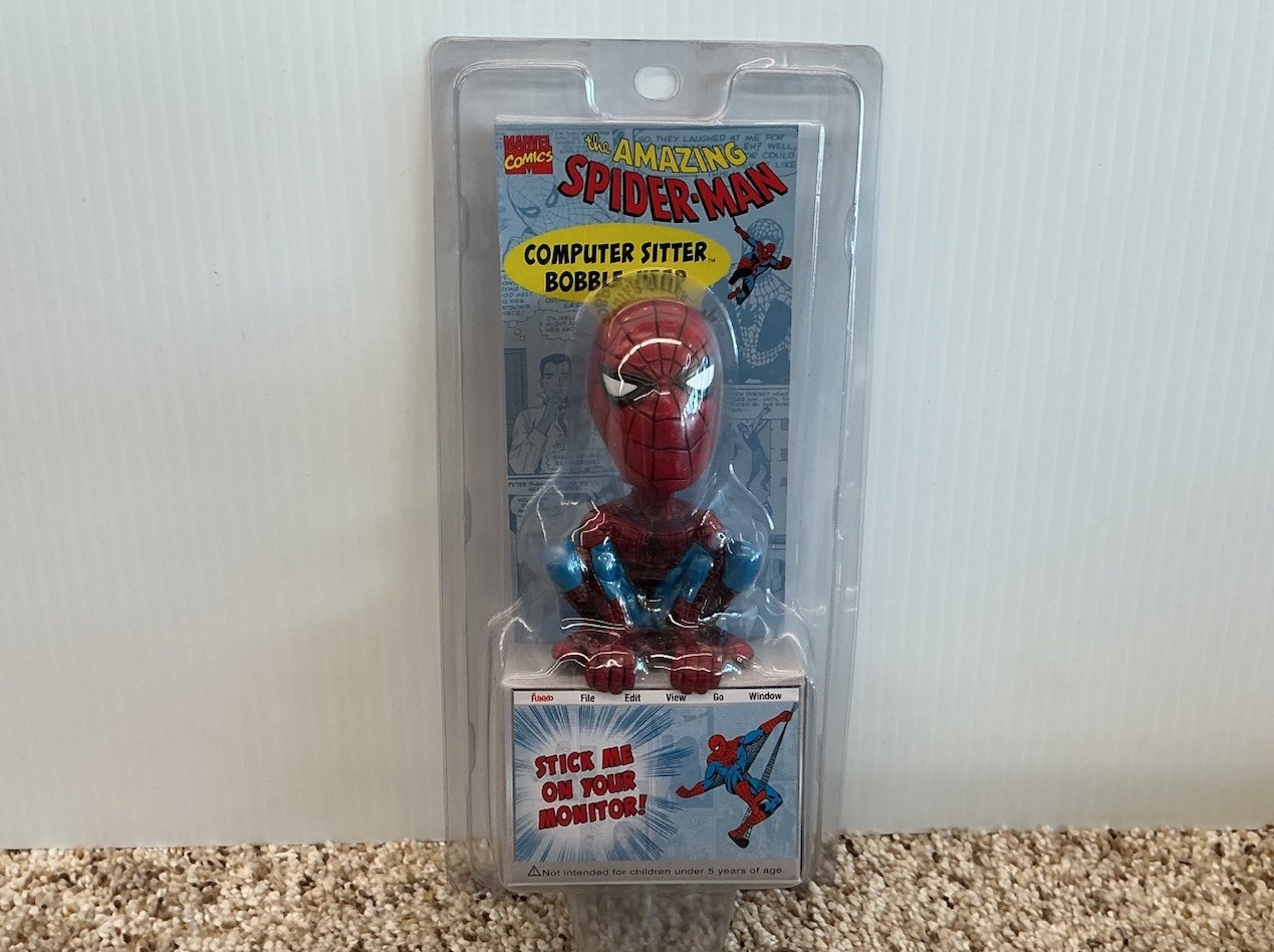 Funko The Amazing Spider-Man Computer Sitter Bobblehead Marvel NUOVO 2008