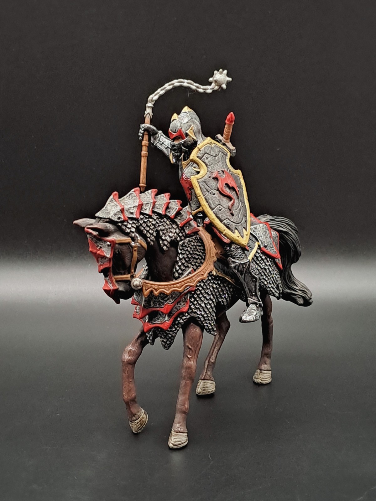 Schleich Knights Eldrador 70101 CAVALIERE DRAGO con stella del mattino a cavallo buono