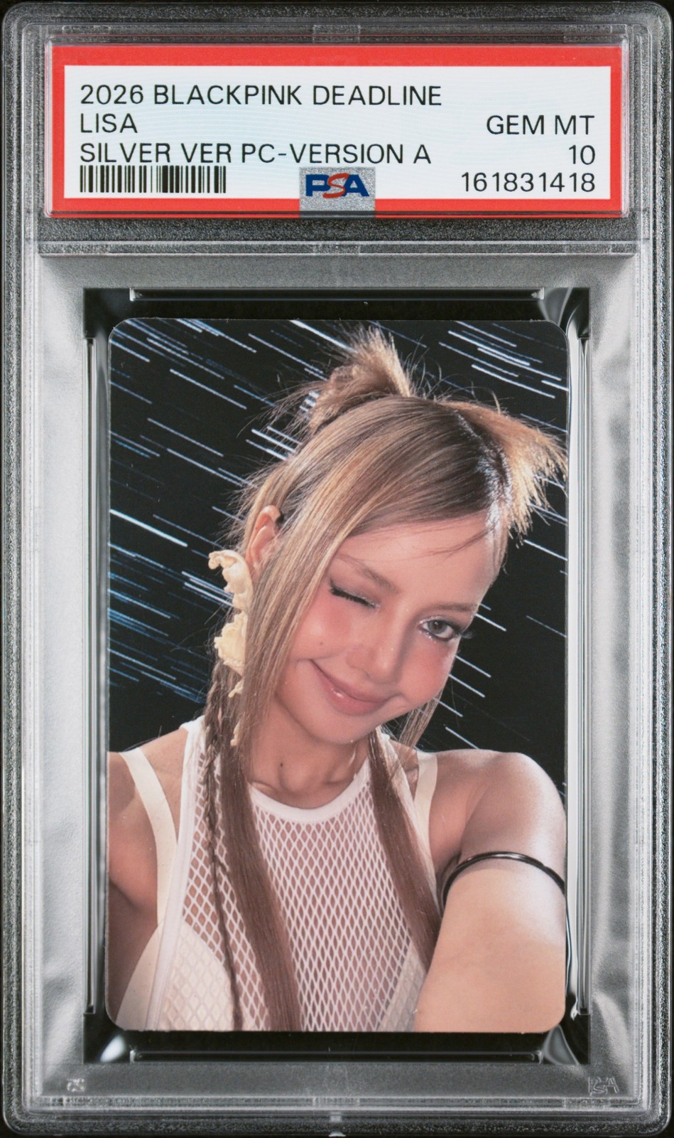 2026 ROSA NERO 3° MINI ALBUM SCADENZA VERSIONE ARGENTO CARTOLINE FOTOGRAFICHE LISA PSA 10