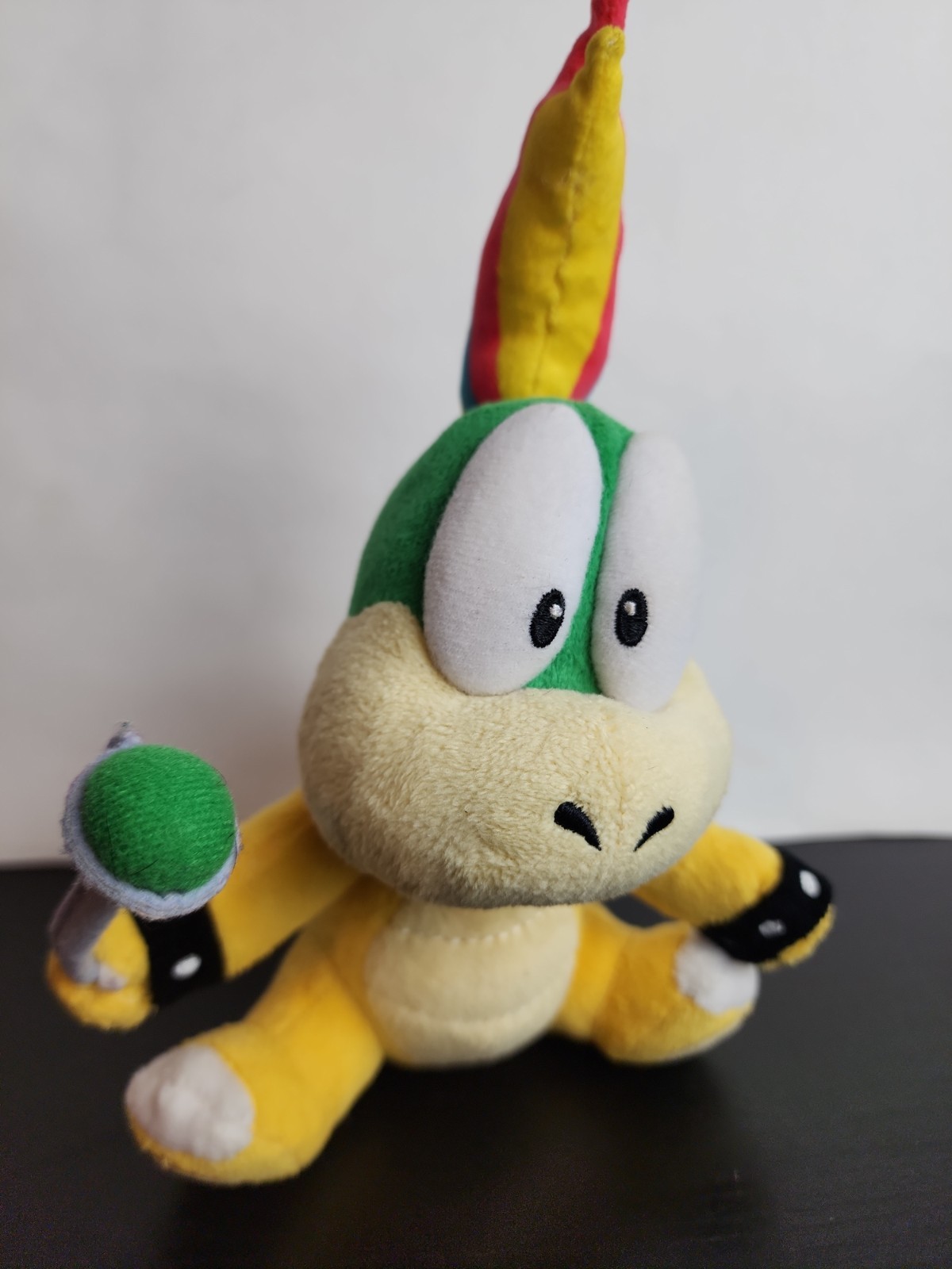 Lemmy Koopa Stuffed Plush Doll Toy Super Mario Bros. 8 Inches Green Hair Wand