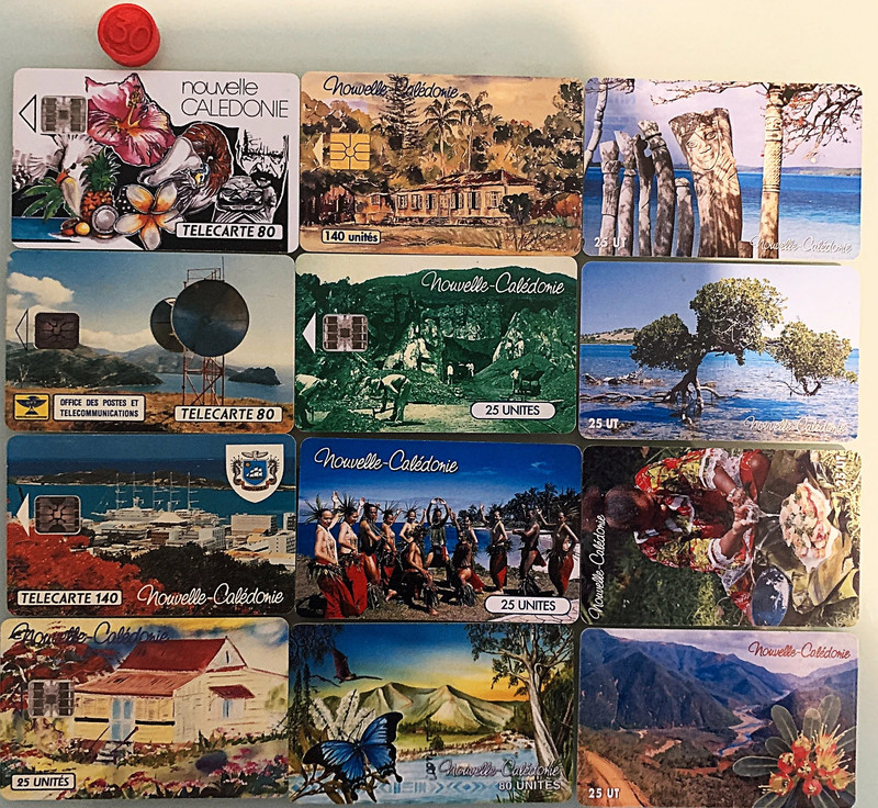 lot n°30 de 12 cartes téléphoniques Nouvelle Calédonie