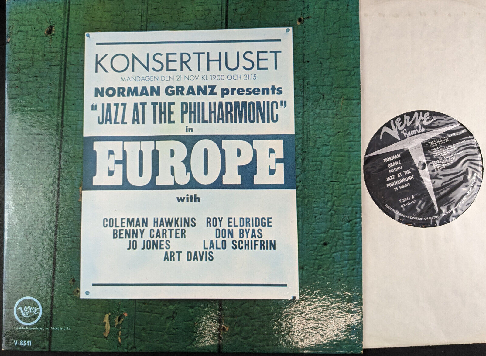 12'' LP - NORMAN GRANZ - JAZZ AT THE PHILHARMONIC in EUROPE 1963 - Verve V6-8541