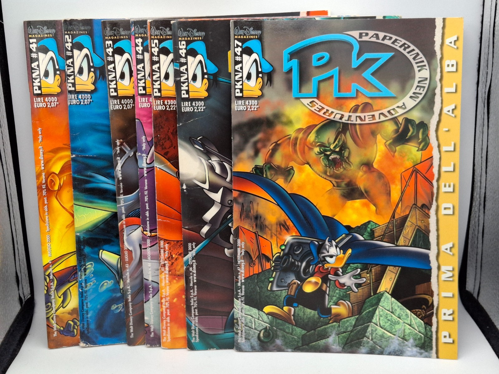 PKNA Paperinik New Adventures Lotto Numeri Rari 41 42 43 44 45 46 47 Disney 2000