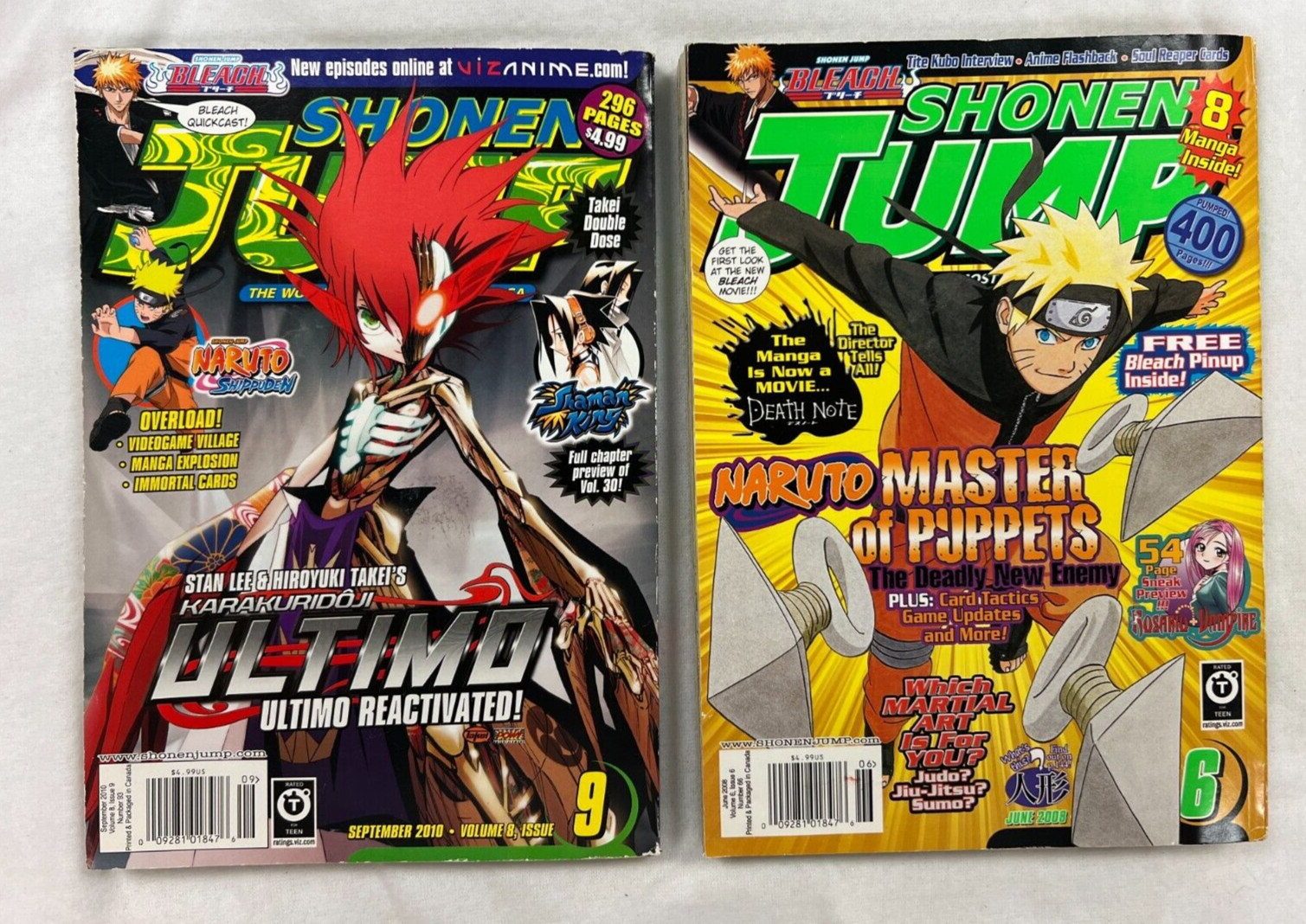 Riviste Shonen Jump settembre 2010 e giugno 2008