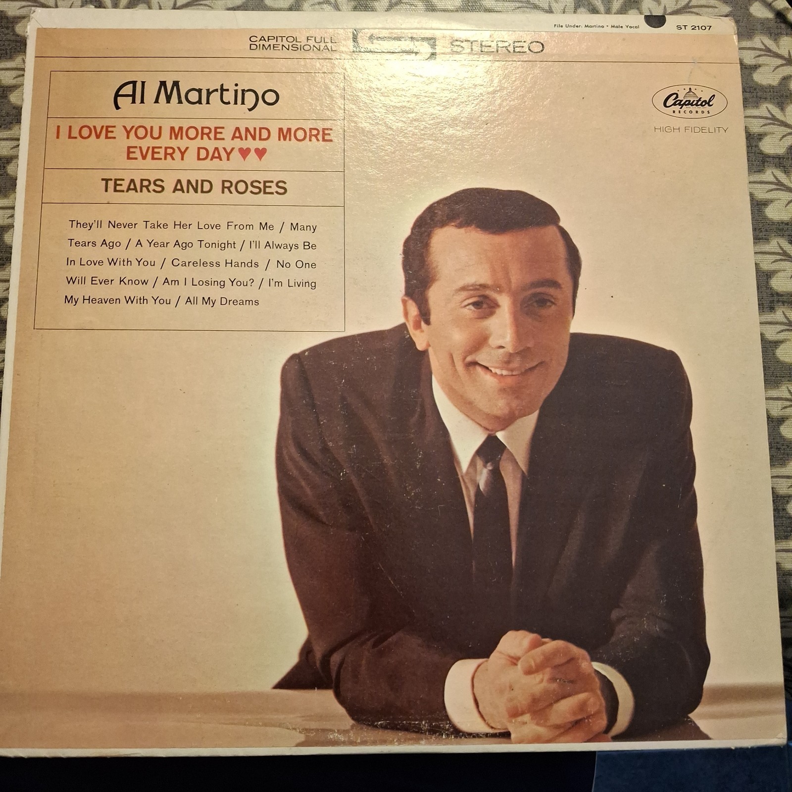 AL MARTINO "I LOVE YOU MORE AND MORE EVERY DAY" USA VINYL LP 1964 VG+