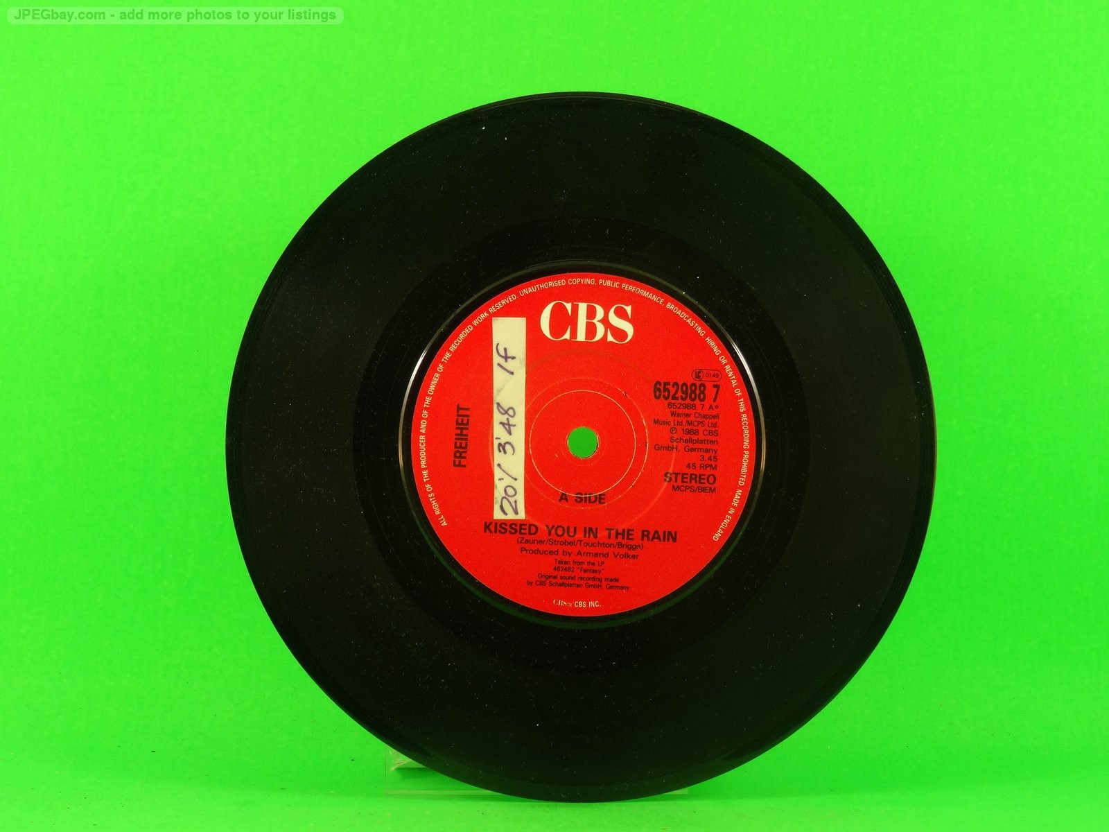 FREIHEIT KISSED YOU IN THE RAIN (137) 7" CBS