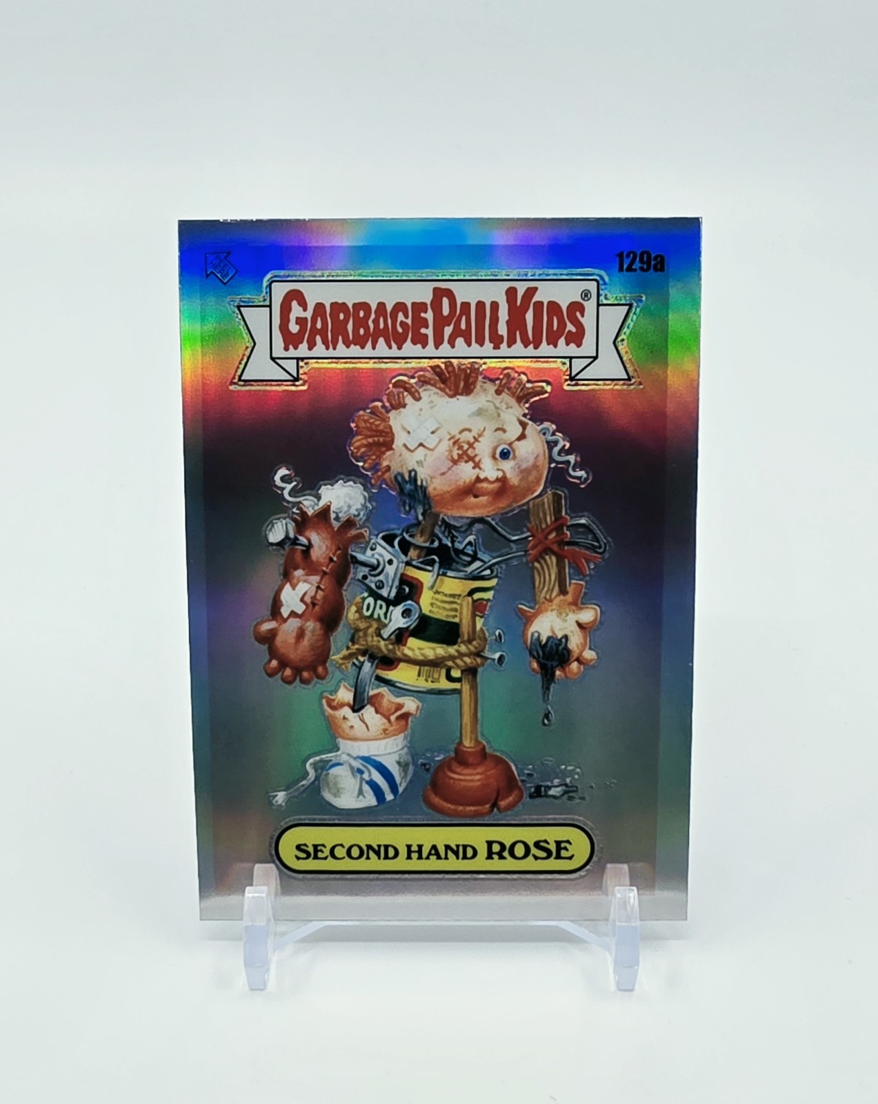 2021 Topps Chrome Series 4 Garbage Pail Kids Second Hand Rose Refractor 129A
