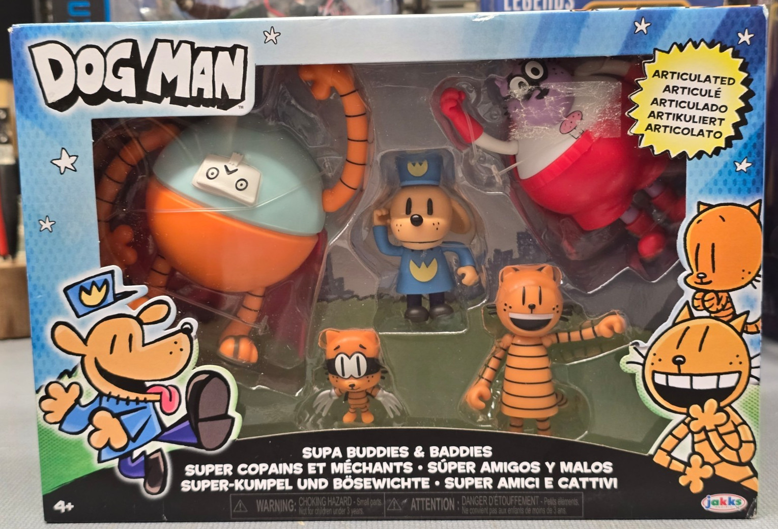 Brand New Jakks Pacific Dog Man "Supa Buddies & Baddies" Action Figure 5-Pack