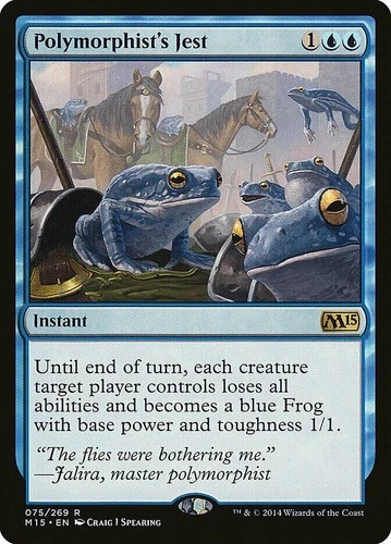 Magic the Gathering Polymorphist's Jest Foil M15 Core Set 2015 #75 rara carta MTG