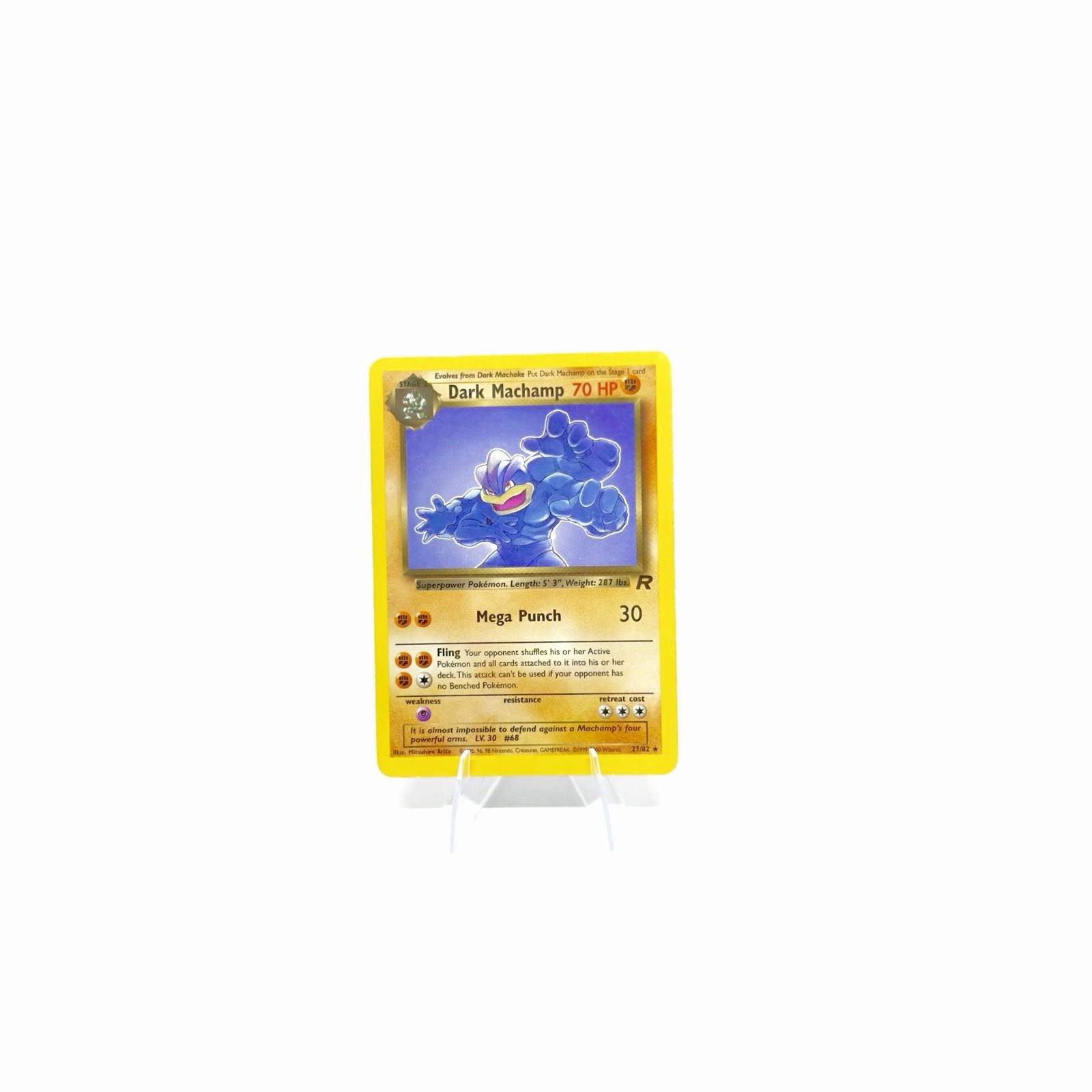 Pokémon Dark Machamp 27/82 Team Rocket Non Holo Raro Illimitato WOTC LP