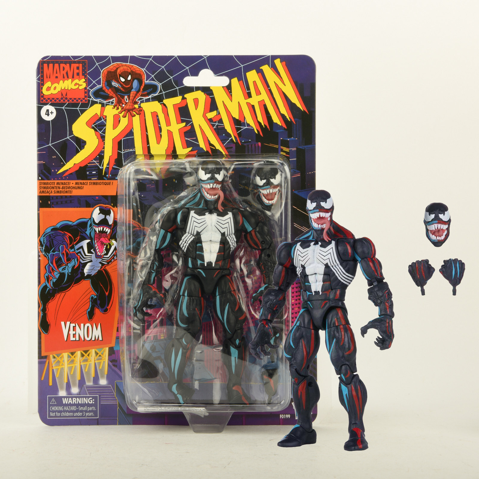 Nuovo Hasbro Marvel Legends Venom Retro Spiderman 6" Action Figure Giocattolo da Collezione