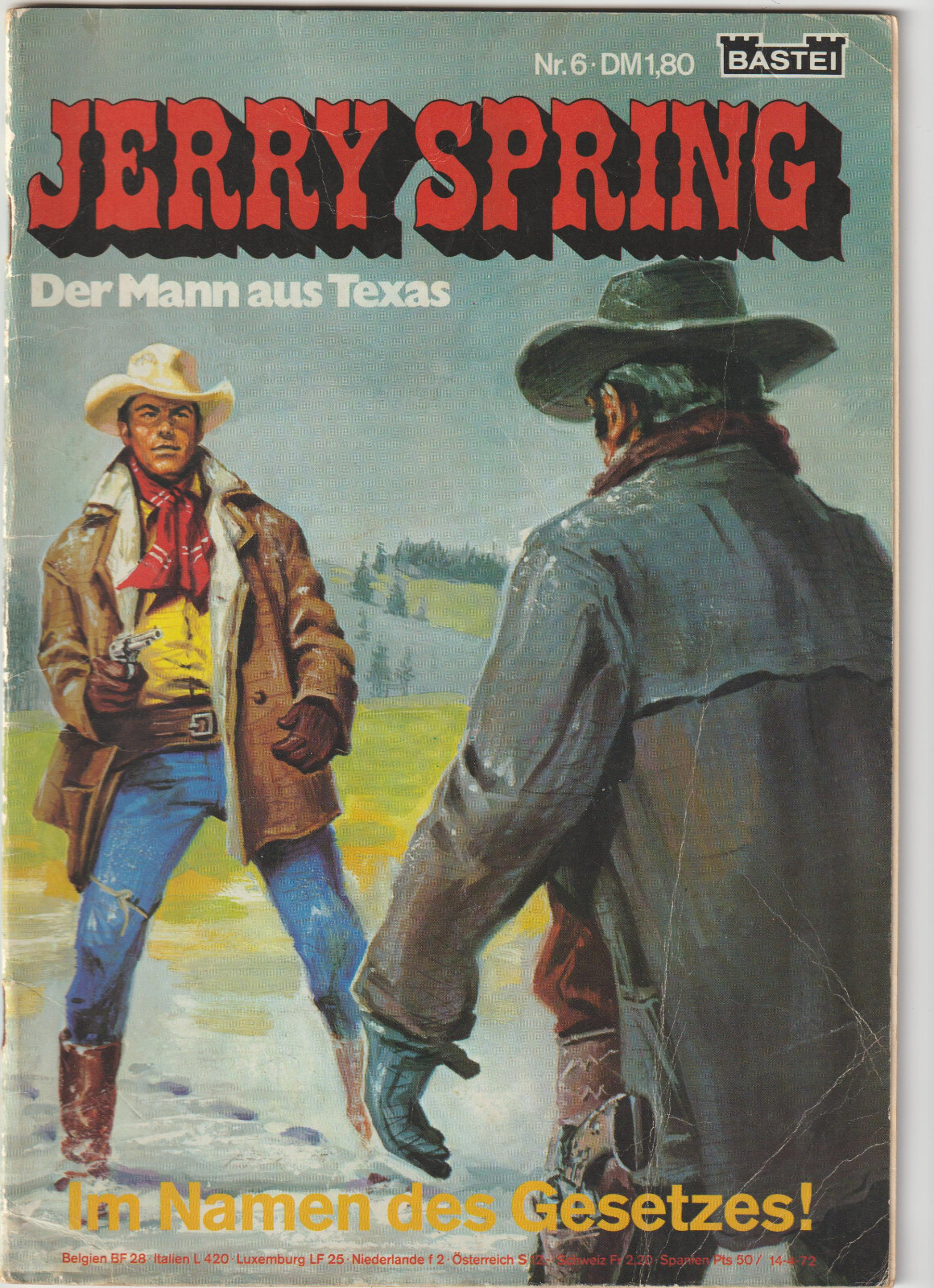 Jerry Spring n.6 In nome della legge!, Bastei Editore 1971 | FUMETTO | BUONO