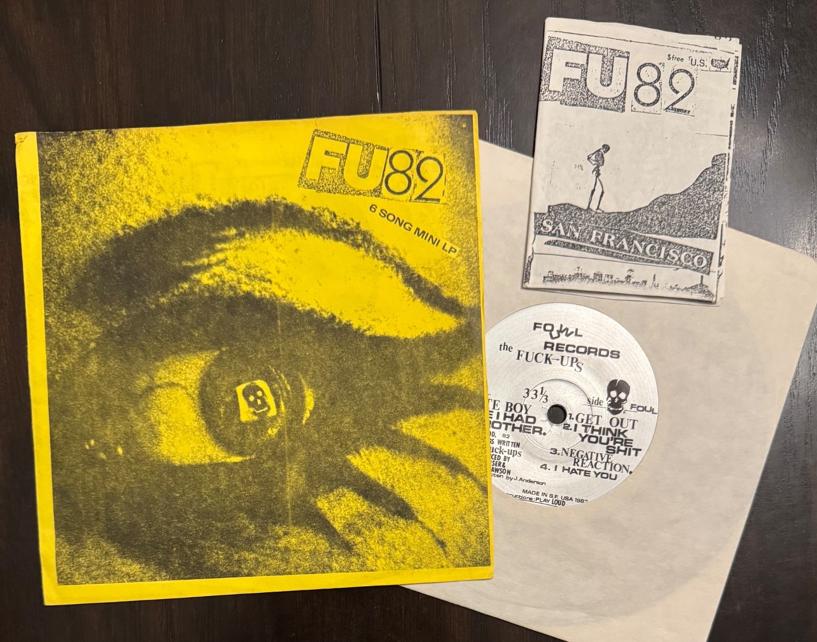Fuck Ups -FU82 7" 1st Press Original winsert kbd punk hardcore oi Maggots VKTMS