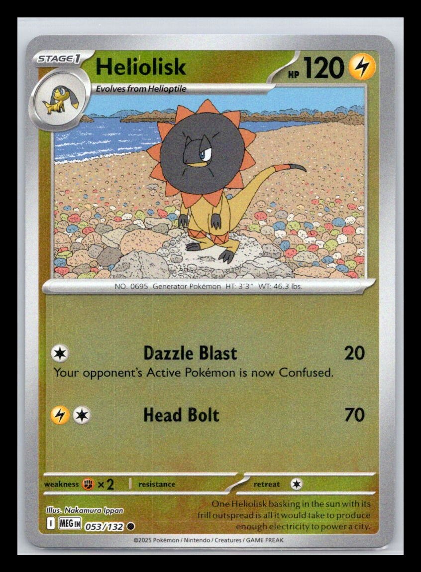 ME01: Mega Evolution #053/132 Heliolisk Holo Near Mint or Better