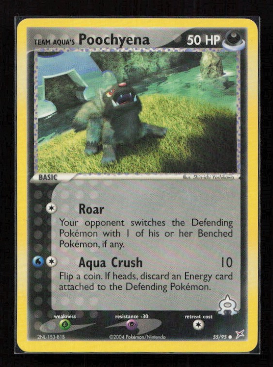 Team Aqua's Poochyena 55/95 squadra comune Magma vs squadra Aqua Pokemon quasi nuovo