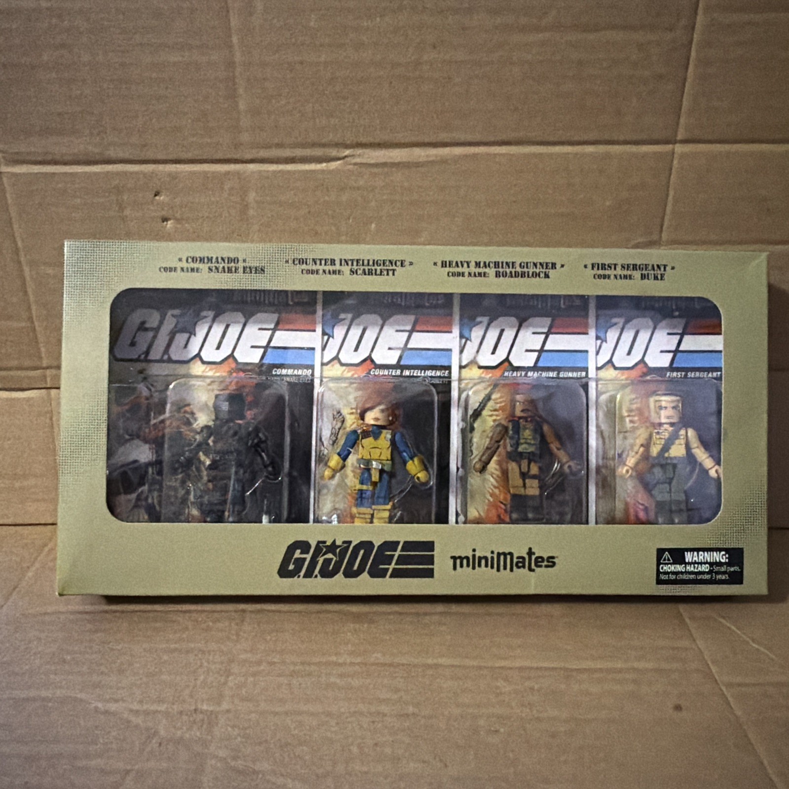 GI Joe Minimates Serie 1 Box Set (Occhi di Serpente, Scarlett, Roadblock, Duke)