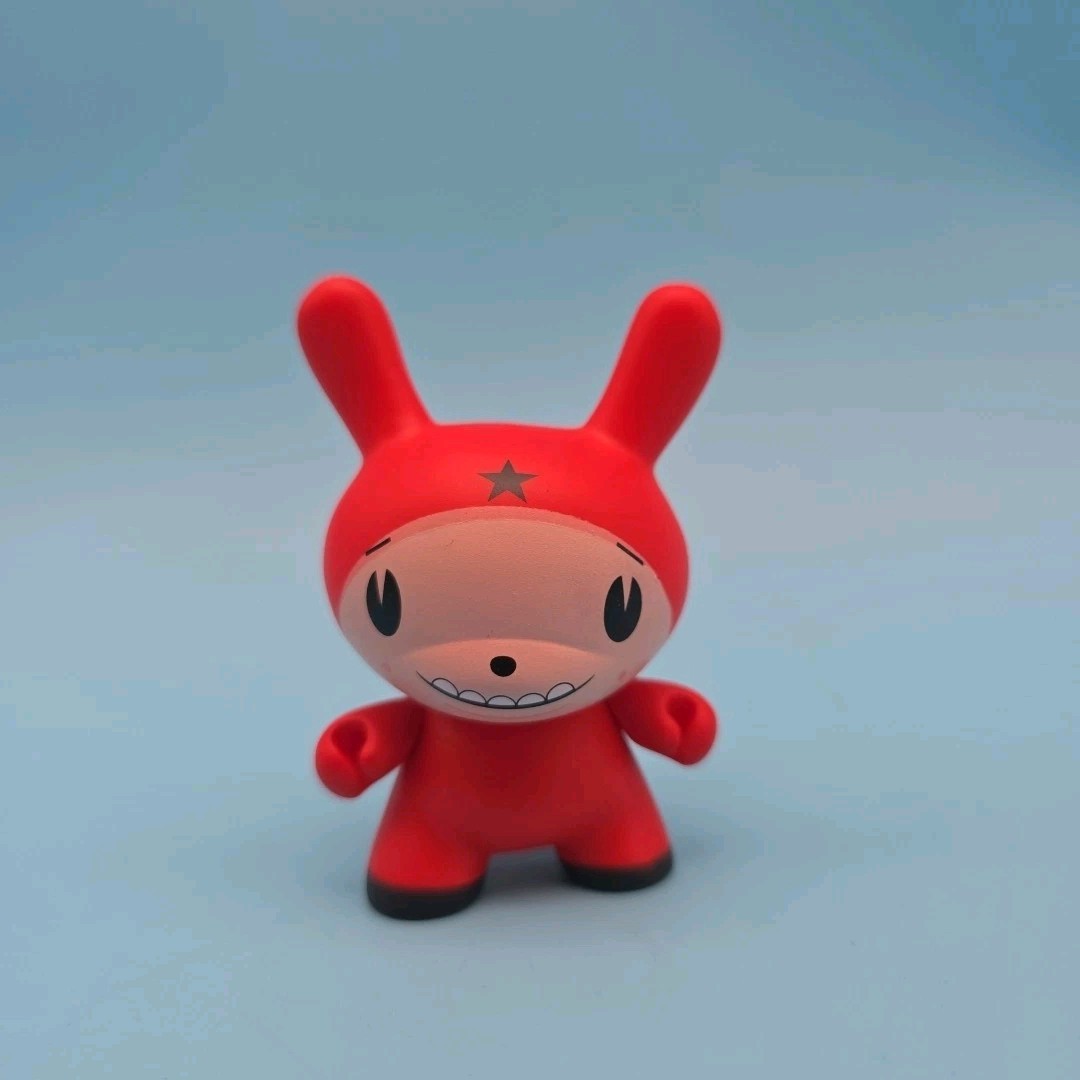 Kidrobot Dunny 2004 serie Dalek figura in vinile 3 pollici testa di stella rosso